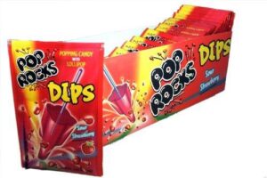 Pop Rocks Dips Sour Strawberry 0.63oz 18ct
